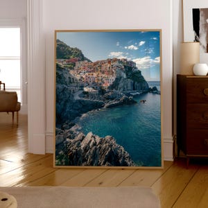 Amalfi Coast Print: Positano Seascape, Mediterranean Art, Italian Coastal Poster (Digital Download)