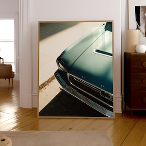 Ford Vintage Mustang Art – Classic Muscle Car Print, Retro American Auto Decor, Gift for Car Enthusiasts