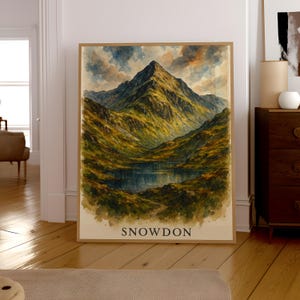 Snowdonia Watercolor Print: Welsh Mountain Wall Decor Landscape Art (Digital Download)