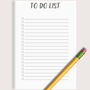 Lista rzeczy do zrobienia do druku, Planer dzienny w formacie PDF, Minimalistyczna lista kontrolna, Natychmiastowe pobieranie, Planer produktywności, Format A4
