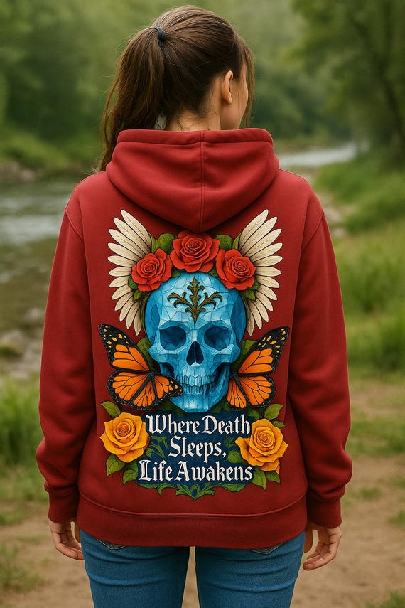Figuren Shop GmbH Totenkopf Figur Mit Blumen Muster Produktbild-Vorschau 5