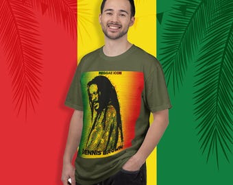 Dennis Brown Reggae T-Shirt | Crown Prince Silhouette, Roots Music
