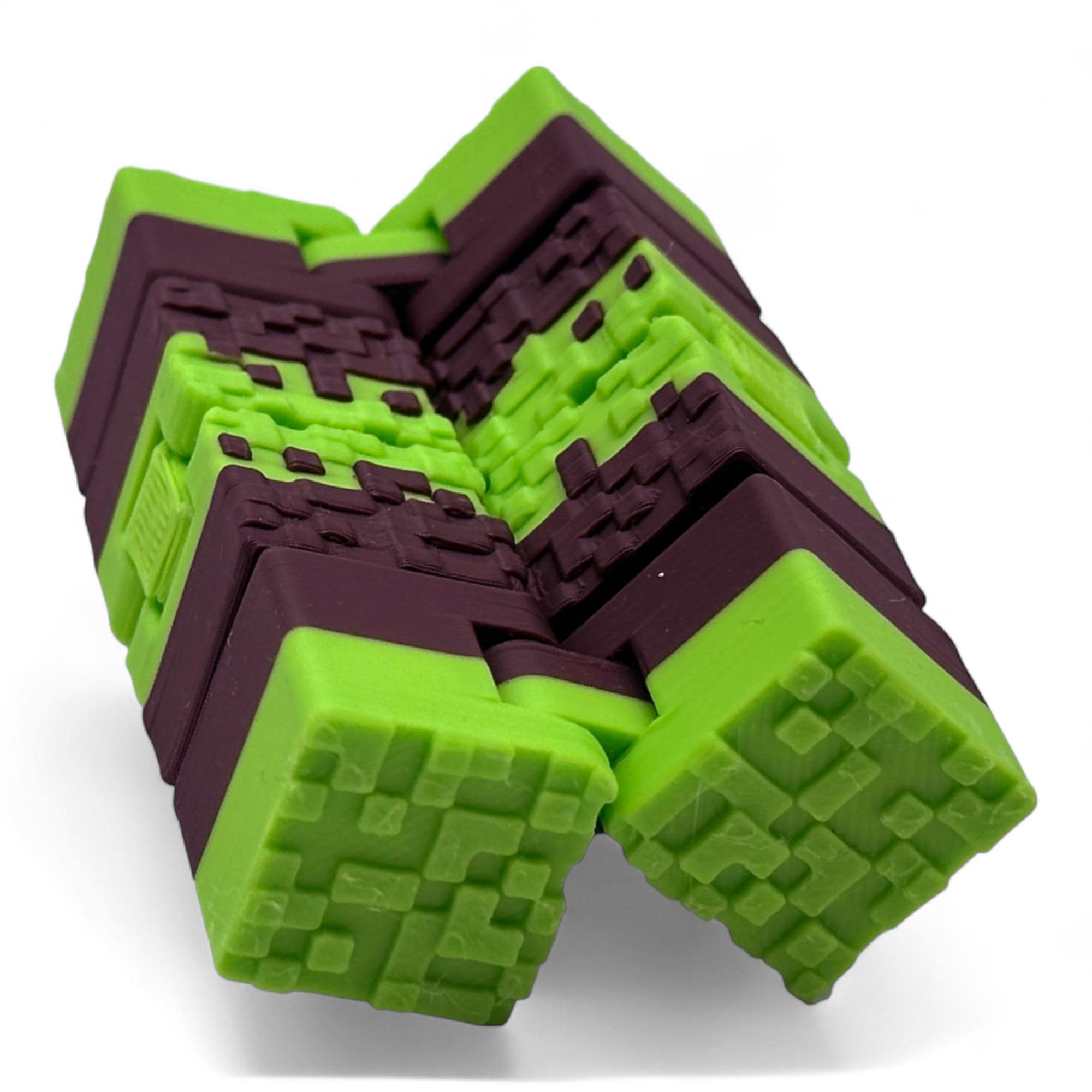 Minecraft Fidget Blocks Minecraft-style Infinity Cube Fidget Toy – Anti-stress PLA Desk Gadget ...