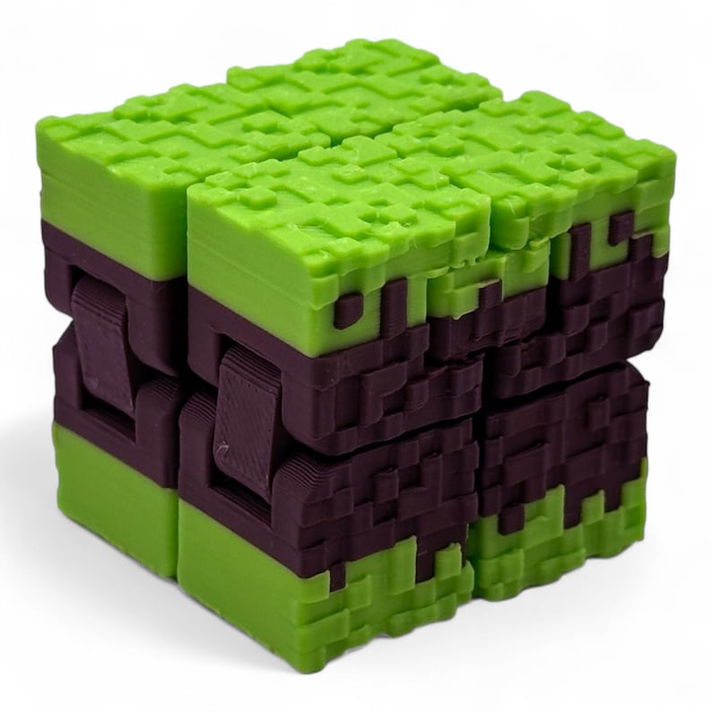 Minecraft-style Infinity Cube Fidget Toy – Anti-stress PLA Desk Gadget ...