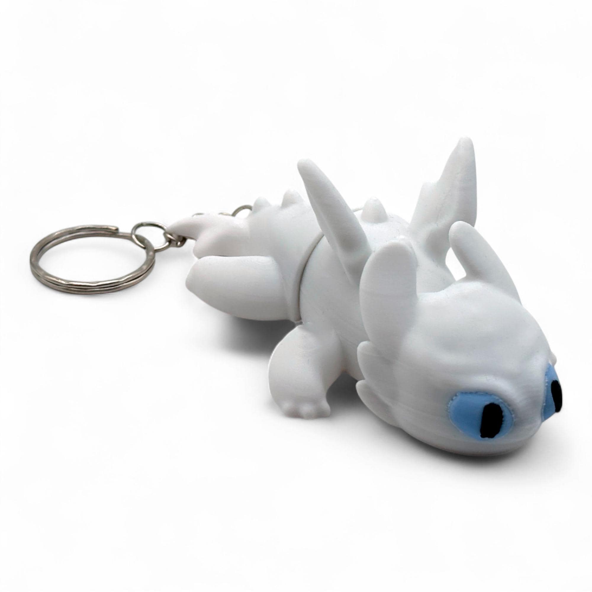 ライトフューリードラゴンキーチェーン：3DプリントPLAフィギュア