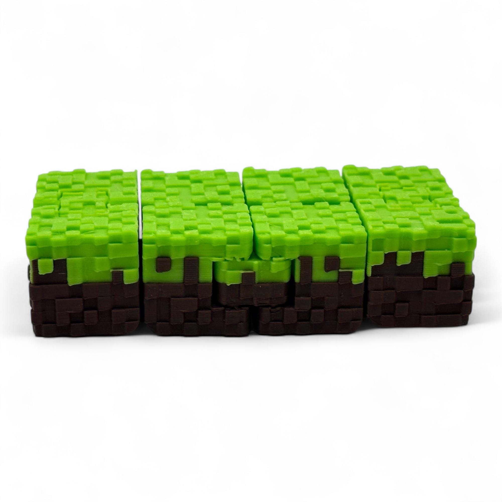 Minecraft Fidget Blocks Minecraft-style Infinity Cube Fidget Toy – Anti-stress PLA Desk Gadget ...