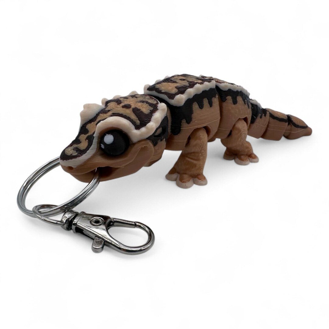 3D Printed Crested Gecko Keychain: Handmade Reptile Lover Gift - Etsy