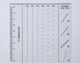Regla de caligrafía eficiente / Caligrafía YJ / Ideal para principiantes