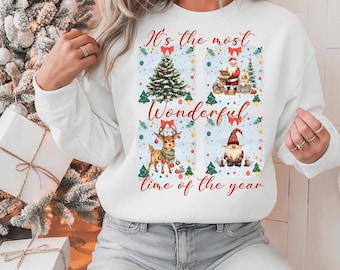 It's the most wonderful time of the year png, Coquette Christmas Png, Santa, Reindeer, Wonderful time , Santa Png, Candy Cane Christmas PNG