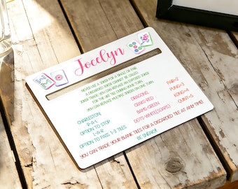 Gepersonaliseerde mahjonglijnlezer, acryl NMJL-kaartbladwijzer, mahjongaccessoires