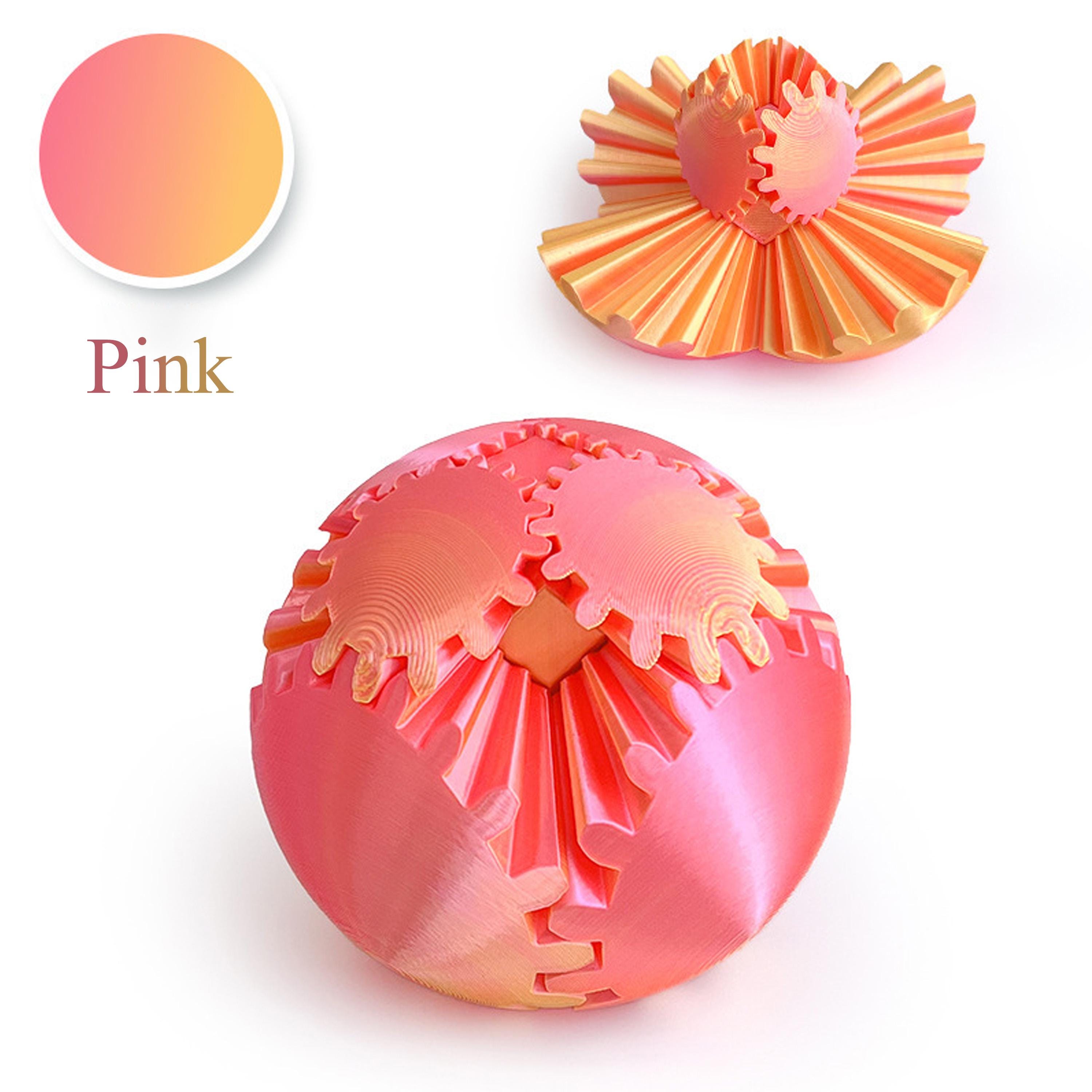 Juguete Fidget Impreso En 3D Bola De Engranajes | Giro Suave Y Silencioso | Herramienta Sensorial Para Estrés Y Concentración | Decoración De Escritorio | Tamaño 10 Cm | Regalo Original