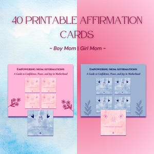 Cartões de Afirmações para Mães | Citações Positivas sobre Maternidade | Motivação para Novas Mães | Incentivo Diário para Mães | Download Digital | Cartões para Imprimir