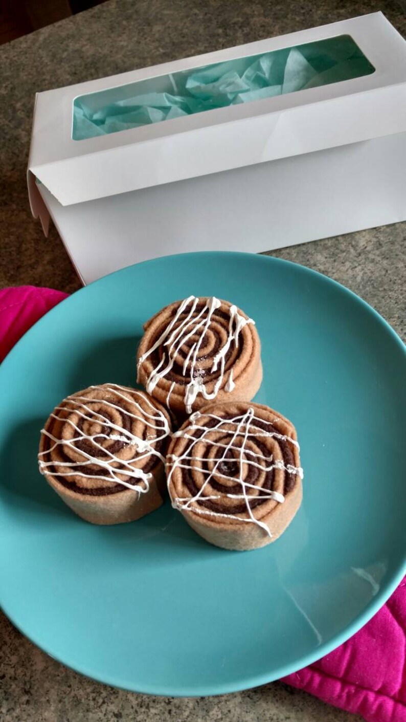 Felt Cinnamon Buns Play Cinnamon Buns Play Kitchen Food Etsy