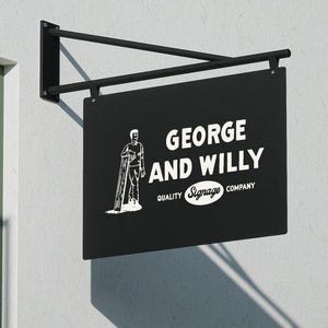 Custom 2D Blade Sign,Storefront sign,Double sided sign,Personalized hanging signs,Custom Business Sign,Printed Logo Sign,Wall Mounted Sign