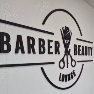Custom Dimensional Letters |  3D Metal Letters for Salon | Personalized Storefront Sign | Custom Retail Store Sign |Metal Letters for Office