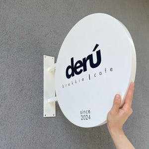 Custom Blade Sign,Business Blade Sign,Double Sided Sign,Storefront Sign,Metal Outdoor Sign,Hanging Logo Sign,Round Blade Sign,3D Logo Sign