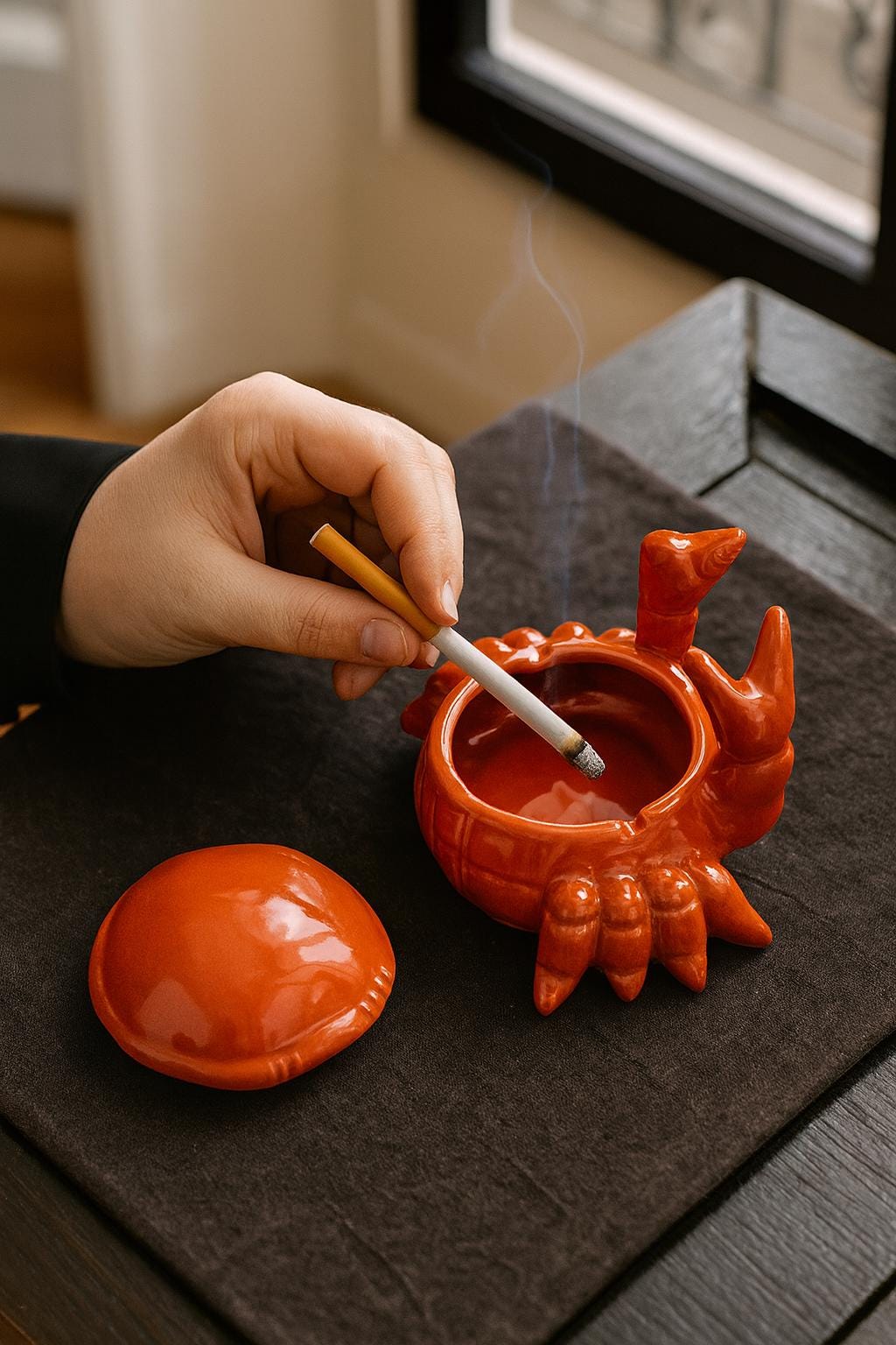 Posacenere Creativo A Forma Di Bocca - In Ceramica, Design Originale, Idea Regalo