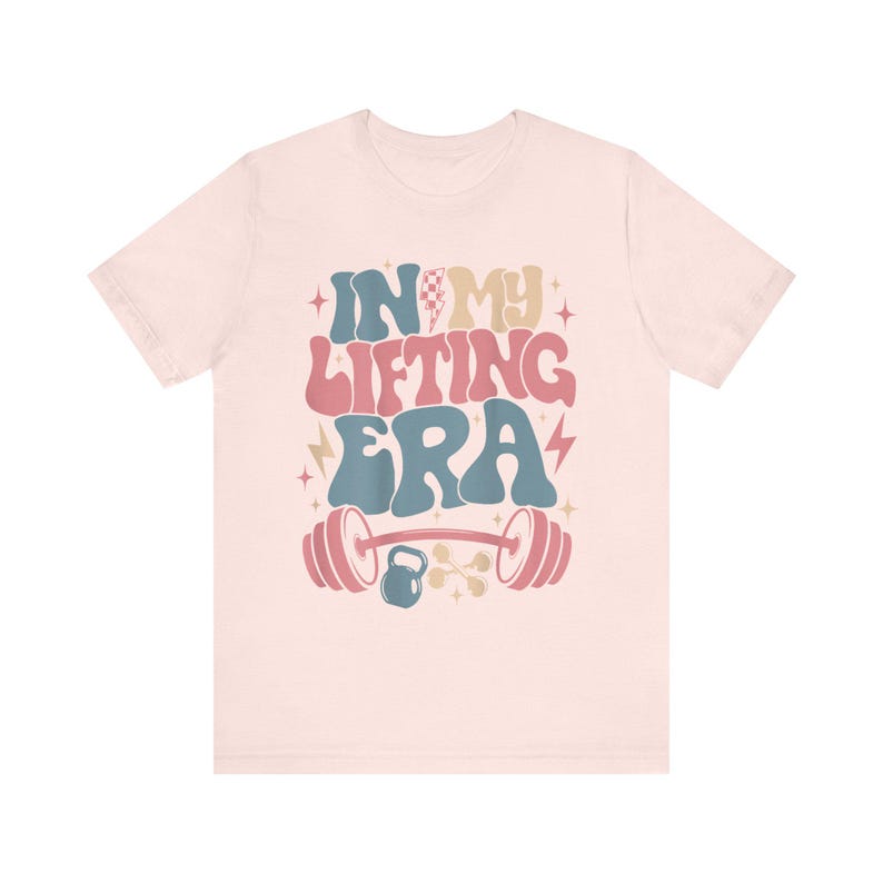 Retro Gym Graphic Tee: "In My Lifting Era" Bella + Canvas Cotton Shirt image 5