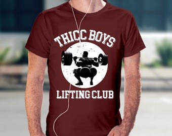 Thicc Boys Lifting Club Comfort Colors T-Shirt | Funny Gym T-Shirt for Men | Squat Workout Tee | Powerlifting Humor Shirt | Gym Lover Gift