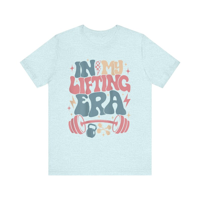 Retro Gym Graphic Tee: "In My Lifting Era" Bella + Canvas Cotton Shirt image 3