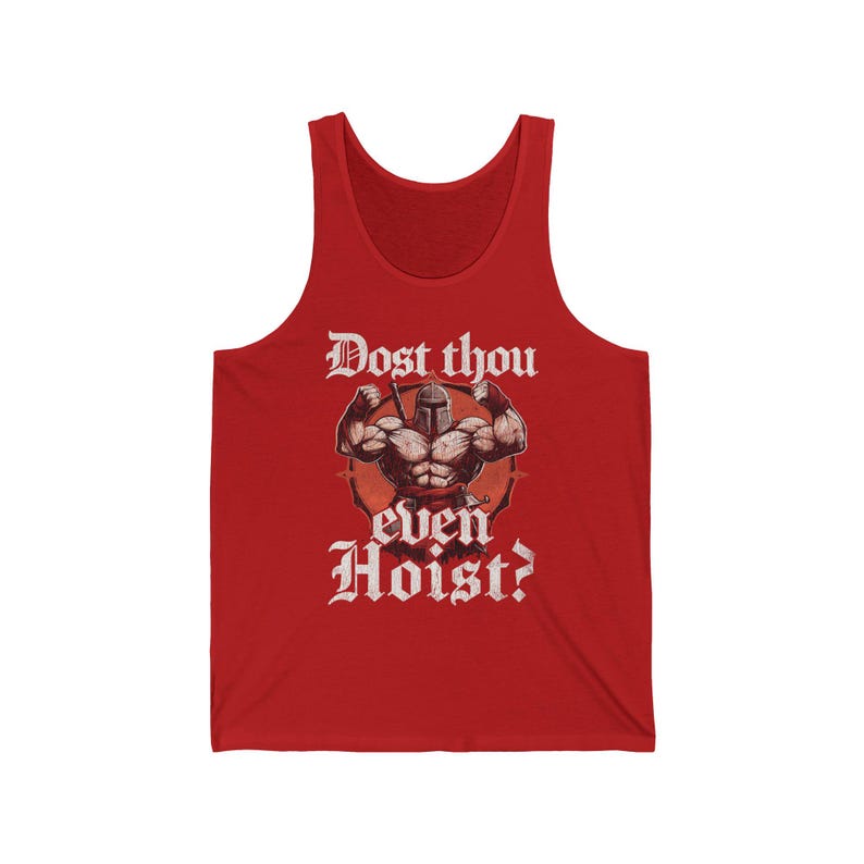 Funny Medieval Knight Gym Tank Top: Dost Thou Even Hoist? Bild 9
