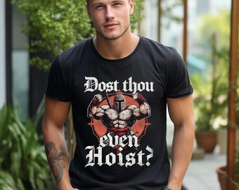 Funny Medieval Knight Gym T-Shirt: Lifting Workout Motivation