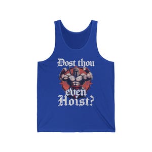 Funny Medieval Knight Gym Tank Top: Dost Thou Even Hoist? Bild 7
