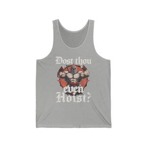 Funny Medieval Knight Gym Tank Top: Dost Thou Even Hoist? Bild 6