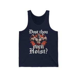 Funny Medieval Knight Gym Tank Top: Dost Thou Even Hoist? Bild 8