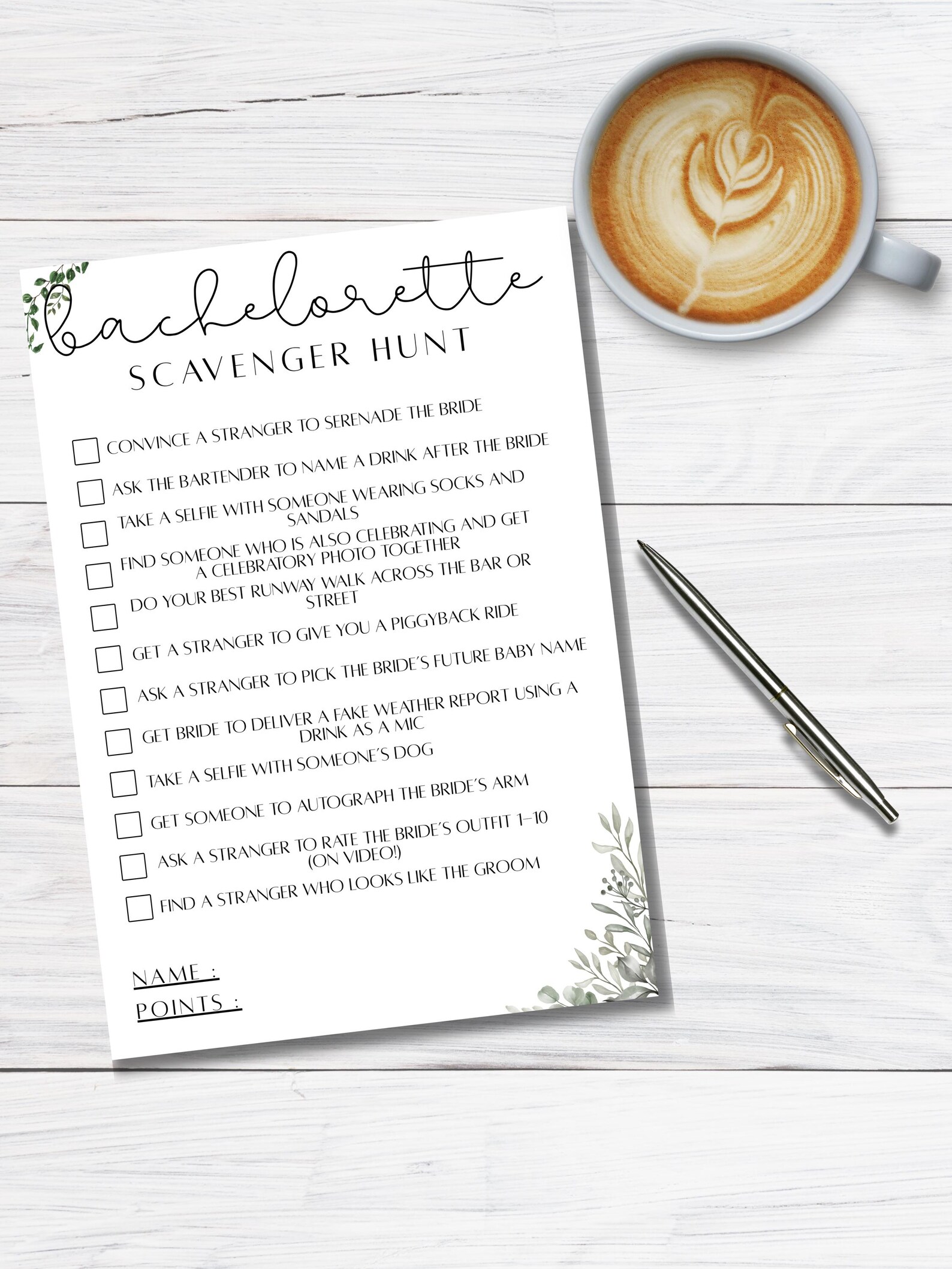Printable Bachelorette Scavenger Hunt - Etsy Canada