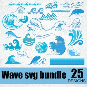 Ocean Border Svg, Ocean Themed Border Svg, Ocean Life Svg, Nautical Svg, Sea Waves Svg, Wave Cut Files, Wave Clipart, Ocean Waves Svg