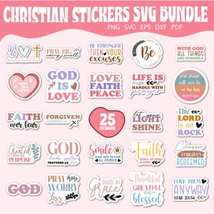 Christliches Bundle SVG, Bibel-Vers-Bundle, Schrift-Bundle, Bibel-Shirt, Schnittdateien für Cricut, religiöses SVG, Jesus, Gott, Glaube svg dxf