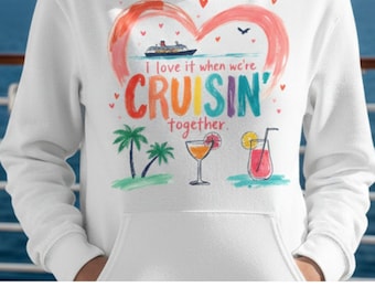 Cruisin' Zusammen PNG, Kreuzfahrt Paar Herz Design, Kreuzfahrt Urlaub Sublimation, Reise Shirt (digitaler Download)