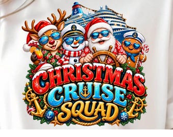 Christmas Cruise Squad PNG, Xmas Cruise Shirt Design, Holiday Matching Tee (Digital Download)