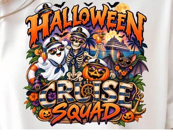 Halloween Cruise Squad PNG, Halloween Cruise Shirt Design, Spooky Cruise, Cruise Halloween Vacation (Digital Download)