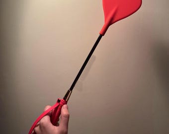 Frustino da equitazione a forma di cuore in silicone da 41,5 cm per giochi di bondage