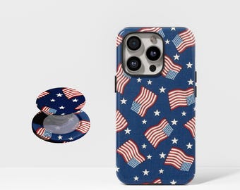 Coquette American Flag Phone Case: Patriotic Cover with iPhone 17, 16, 15, 14, 13, 12, 11, Pro Max, Samsung Galaxy S23, S22, S21, S20 Ultra.
