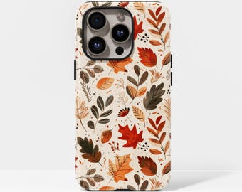 Autumn leaf design phone case Autumn phone case with iPhone 17, 16, 15, 14, 13, 12, 11, Pro Max and Samsung Galaxy S23, S22, S21, S20 Ultra
