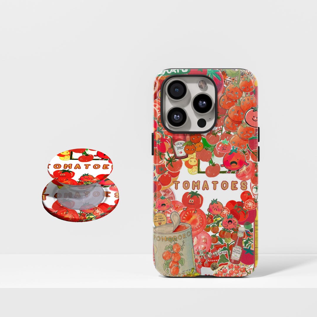 Cute Cartoon Tomato Case, Tomato Pattern Design Case, With iPhone 17/16 ...