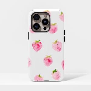 Summer Strawberries Case Fruit Lover Girl for iPhone 17, 16, 15, 14, 13, 12, 11, Pro Max Plus, Samsung Galaxy S23, S22, S21, S20 Ultra