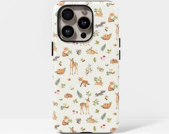 Winter Phone Case Cute Deer Forest Phone Cover with iPhone 17, 16, 15, 14, 13, 12, 11, Pro Max, Samsung Galaxy S23, S22, S21, S20 Ultra