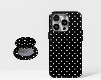 Capa para celular com estampa de bolinhas, design macio e delicado, compatível com iPhone 17, 16, 15, 14, 13, 12, 11, Pro Max, Samsung Galaxy S23, S22, S21, S20 Ultra.
