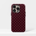 PRETTY PLEASE Polka Dot Phone Case Burgundy Cover with iPhone 17, 16, 15, 14, 13, 12, 11, Pro Max,Samsung Galaxy S23, S22, S21, S20 Ultra