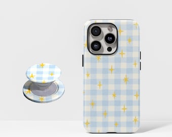 Retro star pattern phone case, compatible with iPhone 17, 16, 15, 14, 13, 12, Plus, Pro Max, Samsung S25, S24, S23 and S22 Ultra.