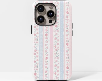 Love Shack ファンシー フローラル ケース コケット ガール カバー、iPhone 17、16、15、14、13、12、11、Pro Max、Samsung Galaxy S23、S22、S21、S20 Ultra 対応。