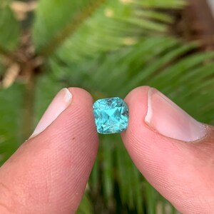 Natural lagoon colour tourmaline from Afghanistan origin | Engagement Ringstone | Custion Cut Tourmaline | 2.30 CT Cushion Cut