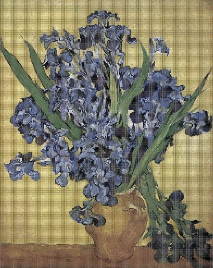 Famous Art For Bedroom Vase Of Irises Vincent Van Gogh Paintings Hand Painted Hi