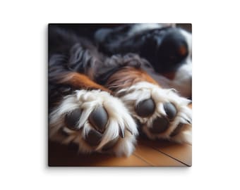 Lienzo para los amantes del perro de montaña bernés
