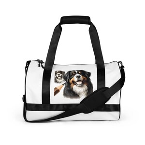 All-over print gym bag for Bernese Mountain Dog lovers