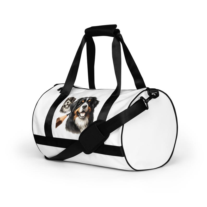 All-over print gym bag for Bernese Mountain Dog lovers